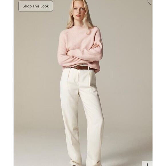 J. Crew Women XL Rollneck Sweater in Supersoft Yarn Pink Wool Alpaca Blend - Picture 13 of 13